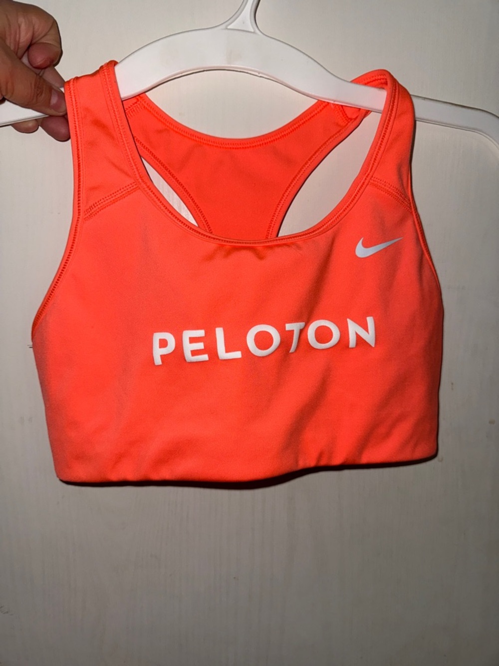 Nike Neon Orange Peloton Racerback Sports Bra
